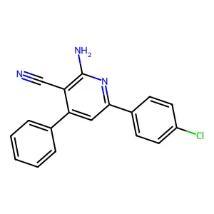 2-Amino-6-(4-chlorophenyl)-4-phenylpyridine-3-carbonitrile structure