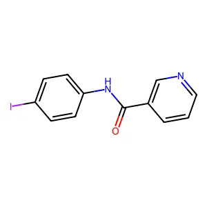 N-(4-iodophenyl)pyridine-3-carboxamide structure