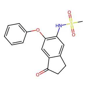 5-Methylsulfonylamino-6-phenoxy-1-indanone structure