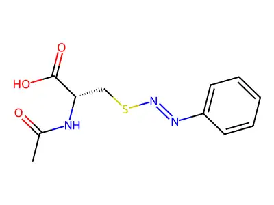 L-Cysteine, N-acetyl-S-(phenylazo)- structure