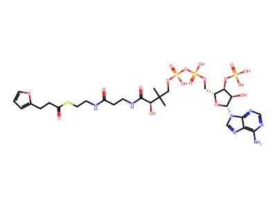beta-(2-Furyl)propionyl-coenzyme A structure