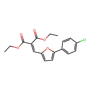 Diethyl 2-((5-(4-chlorophenyl)furan-2-yl)methylene)malonate structure