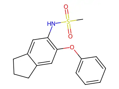 N-(6-phenoxyindan-5-yl)methanesulfonamide structure