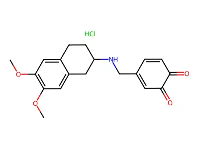 (+-)-1,2,3,4-Tetrahydro-7,10,11-trimethoxy-6-oxo-2,8a-methano-6H-dibenz(c,e)azocine HCl structure