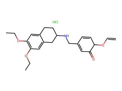 3H-7,12b-Methanodibenz(c,e)azocin-3-one, 5,6,7,8-tetrahydro-6-methyl-2,10,11-triethoxy-, hydrochloride, (+-)- structure