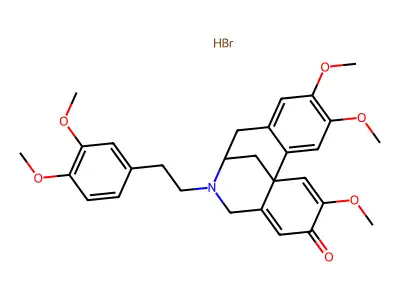 3H-7,12b-Methanodibenz(c,e)azocin-3-one, 5,6,7,8-tetrahydro-6-(2-(3,4-dimethoxyphenyl)ethyl)-2,10,11-trimethoxy-, hydrobromide, (+-)- structure