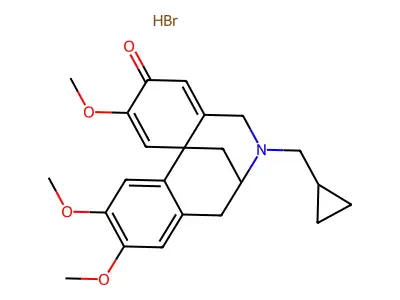 3H-7,12b-Methanodibenz(c,e)azocin-3-one, 5,6,7,8-tetrahydro-6-(cyclopropylmethyl)-2,10,11-trimethoxy-, hydrobromide, (+-)- structure