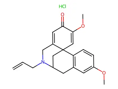 (+-)-3-Allyl-1,2,3,4-tetrahydro-7,11-dimethoxy-6-oxo-2,8a-methano-6H-dibenz(c,e)azocine HCl structure