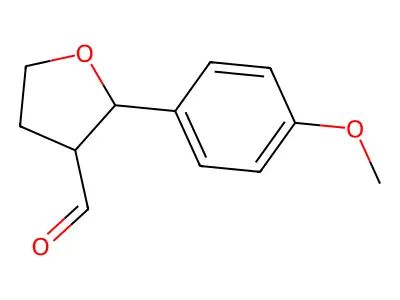 2-(4-Methoxyphenyl)tetrahydrofuran-3-carbaldehyde structure