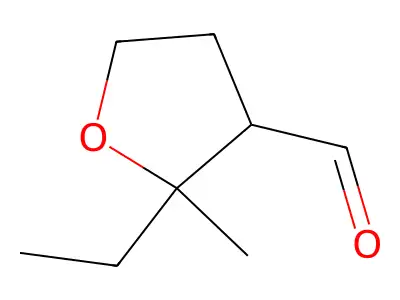2-Ethyl-2-methyloxolane-3-carbaldehyde structure