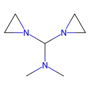 1,1-bis(aziridin-1-yl)-N,N-dimethylmethanamine structure
