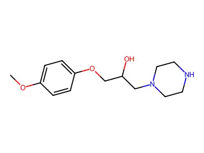 1-(4-Methoxy-phenoxy)-3-piperazin-1-yl-propan-2-ol structure