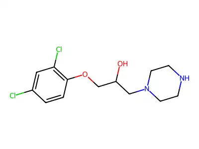 1-(2,4-Dichlorophenoxy)-3-(piperazin-1-yl)propan-2-ol structure