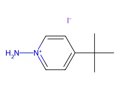 Pyridinium, 1-amino-4-(1,1-dimethylethyl)-, iodide (1:1) structure