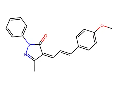 4-[3-(4-Methoxyphenyl)prop-2-enylidene]-5-methyl-2-phenylpyrazol-3-one structure
