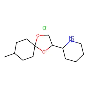 1,4-Dioxaspiro(4.5)decane, 8-methyl-2-(2-piperidyl)-, hydrochloride structure