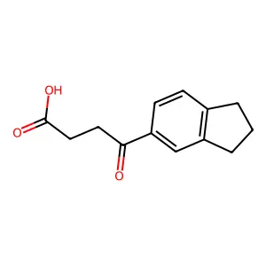 4-(2,3-dihydro-1H-inden-5-yl)-4-oxobutanoic acid structure
