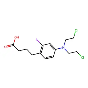 Benzenebutanoic acid, 4-(bis(2-chloroethyl)amino)-2-(iodo-131I)- structure