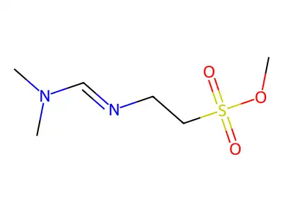 N,N-Dimethylaminomethylene taurine methyl ester structure