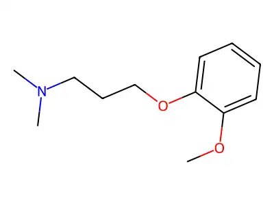 3-(2-methoxyphenoxy)-N,N-dimethylpropan-1-amine structure