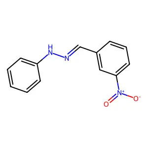 N-[(3-nitrophenyl)methylideneamino]aniline structure
