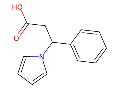 3-phenyl-3-(1H-pyrrol-1-yl)propanoic acid structure