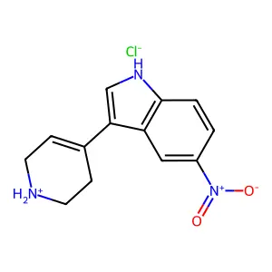 5-Nitro-3-(1,2,3,6-tetrahydropyridin-4-yl)-1H-indole--hydrogen chloride (1/1) structure