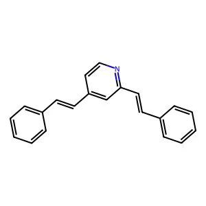 Pyridine,2,4-bis(2-phenylethenyl)- structure