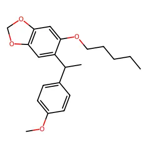 5-[1-(4-Methoxyphenyl)ethyl]-6-(pentyloxy)-2H-1,3-benzodioxole structure