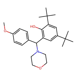 2,4-Ditert-butyl-6-[(4-methoxyphenyl)-morpholin-4-ylmethyl]phenol structure