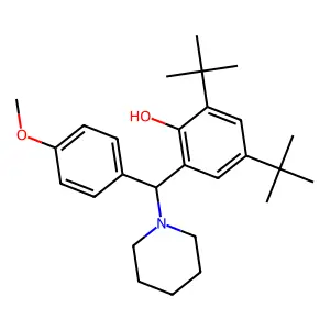 2,4-Ditert-butyl-6-[(4-methoxyphenyl)-piperidin-1-ylmethyl]phenol structure
