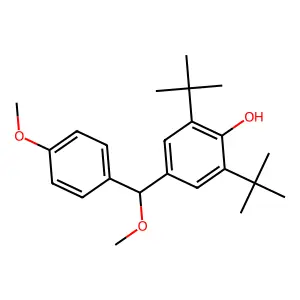 2,6-Di-tert-butyl-4-[methoxy(4-methoxyphenyl)methyl]phenol structure