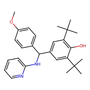 2,6-Ditert-butyl-4-[(4-methoxyphenyl)-(pyridin-2-ylamino)methyl]phenol structure