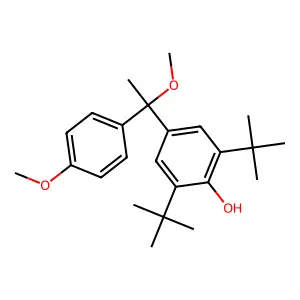 2,6-Ditert-butyl-4-[1-methoxy-1-(4-methoxyphenyl)ethyl]phenol structure