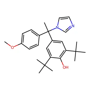 2,6-Di-tert-butyl-4-[1-(1H-imidazol-1-yl)-1-(4-methoxyphenyl)ethyl]phenol structure