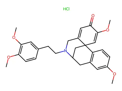 C28H31NO5.ClH.1/2H2O structure