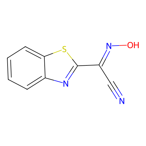 alpha-[Benzthiazol-2-yl]-alpha-oximino-acetonitrile structure