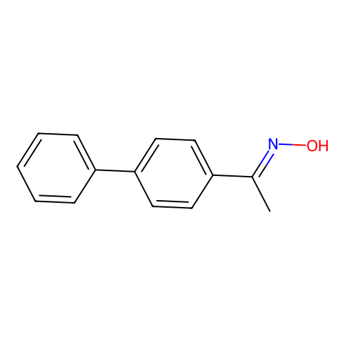p-Phenylacetophenone oxime structure