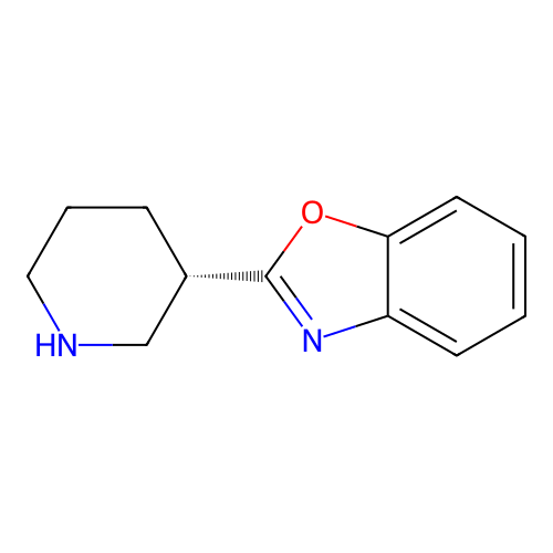 2-[(3S)-piperidin-3-yl]-1,3-benzoxazole structure