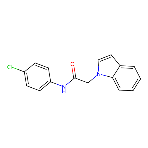 N-(4-chlorophenyl)-2-(1H-indol-1-yl)acetamide structure