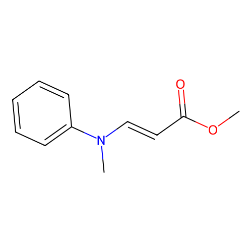 Methyl beta-[N-methylanilino]acrylate structure