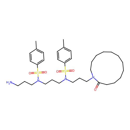 N-(11-Amino-4,8-ditosyl-4,8-diazaundecyl)-12-dodecanolactam structure