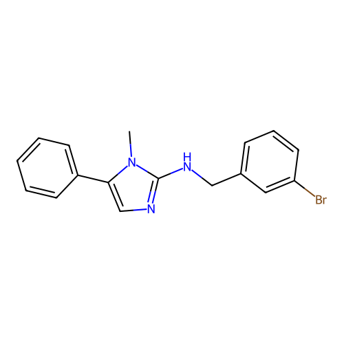 N-(3-bromobenzyl)-1-methyl-5-phenyl-1H-imidazol-2-amine structure