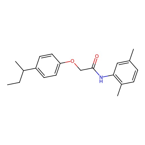 2-[4-(butan-2-yl)phenoxy]-N-(2,5-dimethylphenyl)acetamide structure