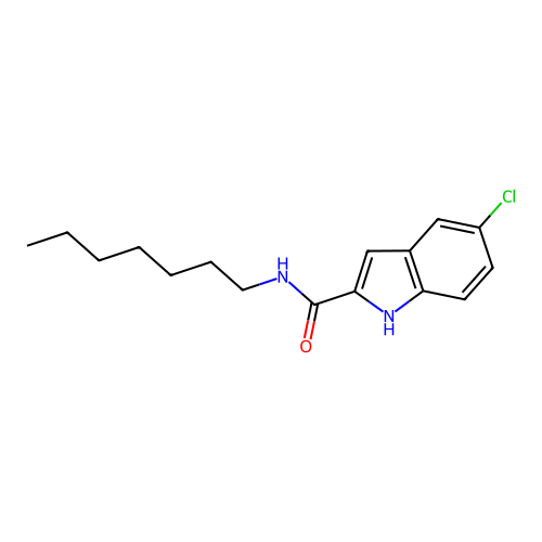 5-chloro-N-heptyl-1H-indole-2-carboxamide structure