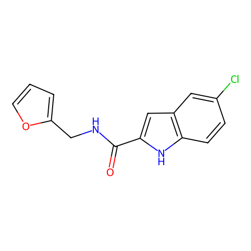 5-chloro-N-(furan-2-ylmethyl)-1H-indole-2-carboxamide structure