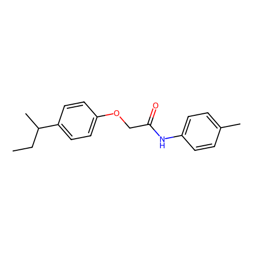 2-[4-(butan-2-yl)phenoxy]-N-(4-methylphenyl)acetamide structure