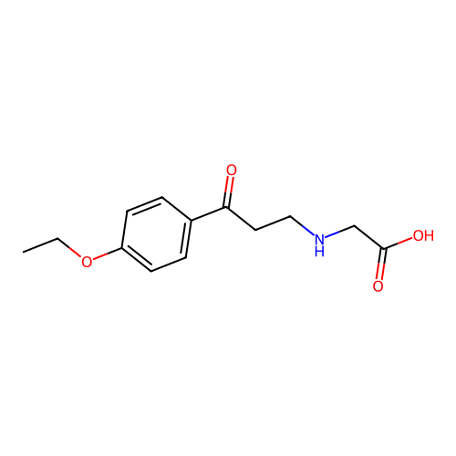 N-[3-(4-ethoxyphenyl)-3-oxopropyl]glycine structure