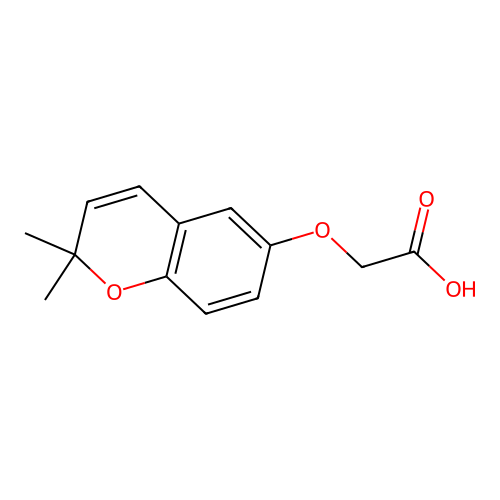 [(2,2-dimethyl-2H-chromen-6-yl)oxy]acetic acid structure