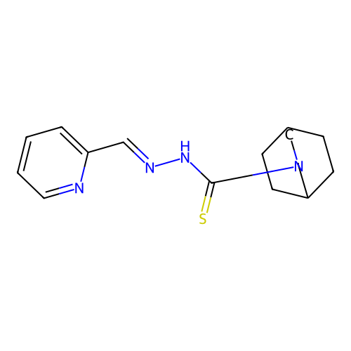 3-Azabicyclo(3.2.2)nonane-3-thiocarboxylic acid, (2-pyridylmethylene)hydrazide structure